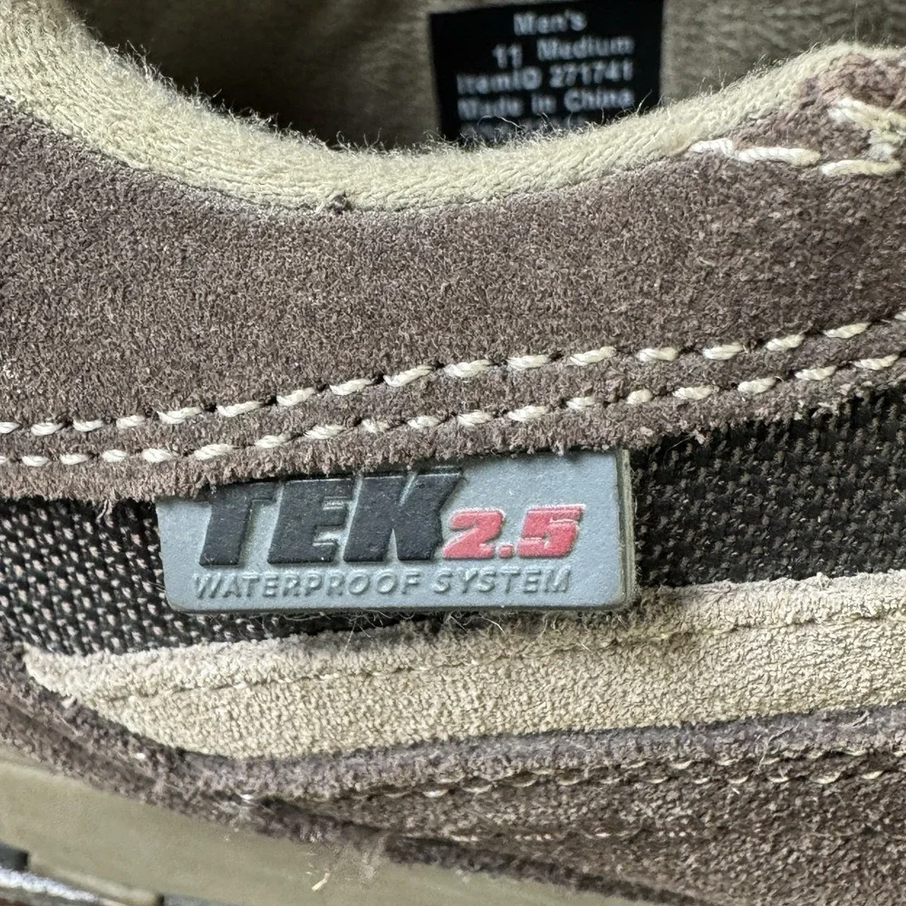 L.L. Bean Mens Tek 2.5 Casual Hiking Shoes Brown Leather Waterproof 11 M